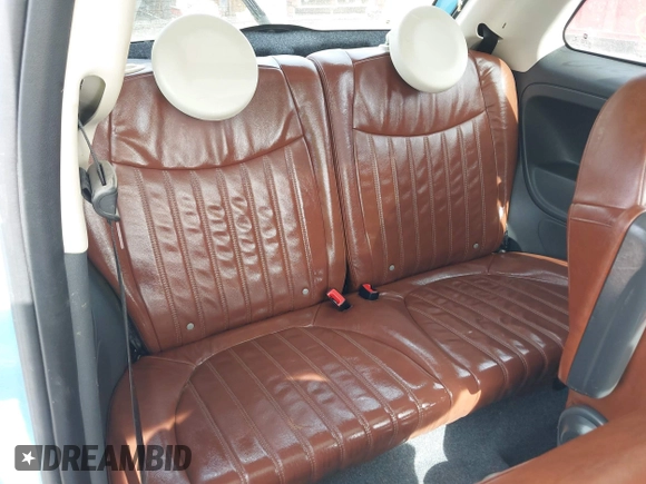 2015 FIAT 500 Lounge with VIN 3C3CFFCR2FT528180, listed as a IAAI auction lot 41674870 with 29,454 mi miles and . Bid and sale history available at DreamBid. Image 8.