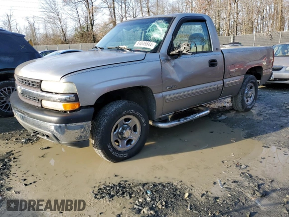 1999 Chevrolet Silverado 1500 LS with VIN 1GCEK14T7XZ160859, listed as a Copart auction lot 84849844 with 210,899 mi miles and Salvage Title. Bid and sale history available at carsss.com. Image 1.