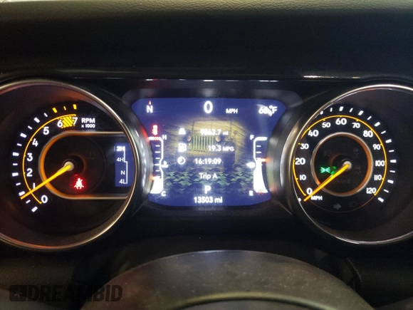 2023 Jeep Wrangler Sport Altitude with VIN 1C4HJXDG0PW679789, listed as a Copart auction lot 65991094 with 13,503 mi miles and Salvage Title. Bid and sale history available at DreamBid. Image 9.