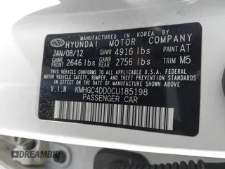 2012 Hyundai Genesis 3.8L z VIN KMHGC4DD0CU185198, wystawiony jako IAAI lot #42209317 z przebiegiem 214 757 mil mil oraz . Historia ofert i sprzedaży dostępna na DreamBid. Obrazek 9.