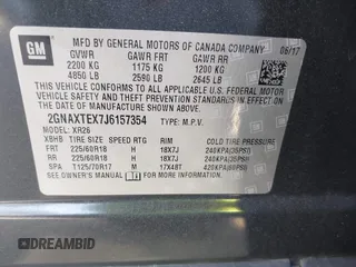2018 Chevrolet Equinox LT with VIN 2GNAXTEX7J6157354, listed as a IAAI auction lot 41674940 with 137,806 mi miles. Bid and sale history available at carsss.com. Image 9.