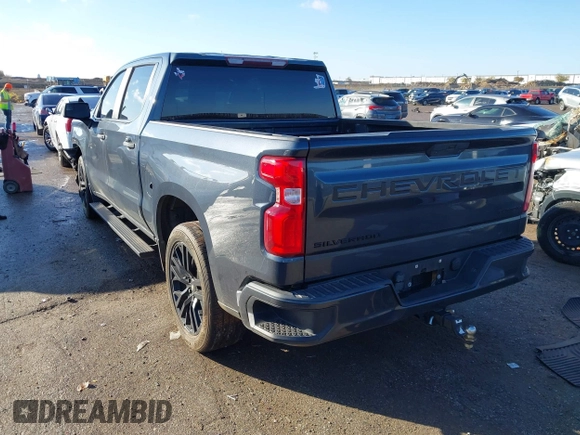 2020 Chevrolet Silverado 1500 Custom with VIN 1GCPWBEH4LZ351887, listed as a IAAI auction lot 41081052 with 57,003 mi miles. Bid and sale history available at carsss.com. Image 3.
