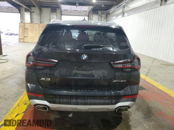 2024 BMW X3 xDrive30i with VIN 5UX53DP09R9U81366, listed as a Copart auction lot 48066155 with Not Provided miles and Salvage Title. Bid and sale history available at DreamBid. Image 6.