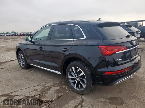 2021 Audi Q5 Premium with VIN WA1AAAFY3M2129651, listed as a Copart auction lot 58509405 with 23,567 mi miles and Clean title. Bid and sale history available at DreamBid. Image 2.