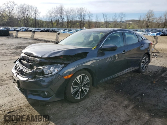 2017 Honda Civic Sedan EX-L with VIN 2HGFC1F74HH641043, listed as a Copart auction lot 53708745 with 87,662 mi miles and Salvage Title. Bid and sale history available at carsss.com. Image 1.