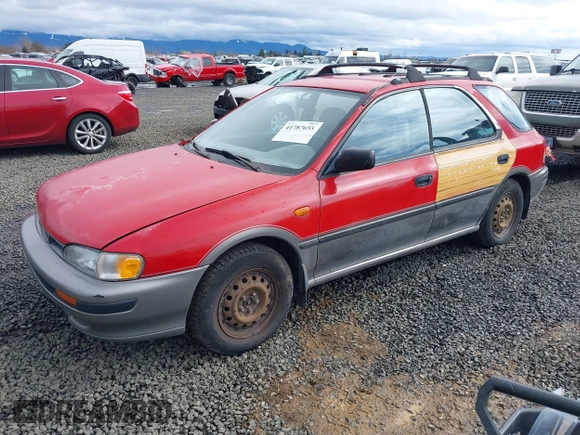 1995 Subaru Impreza with VIN JF1GF6558SH814122, listed as a IAAI auction lot 41787655 with 247,202 mi miles and . Bid and sale history available at DreamBid. Image 2.