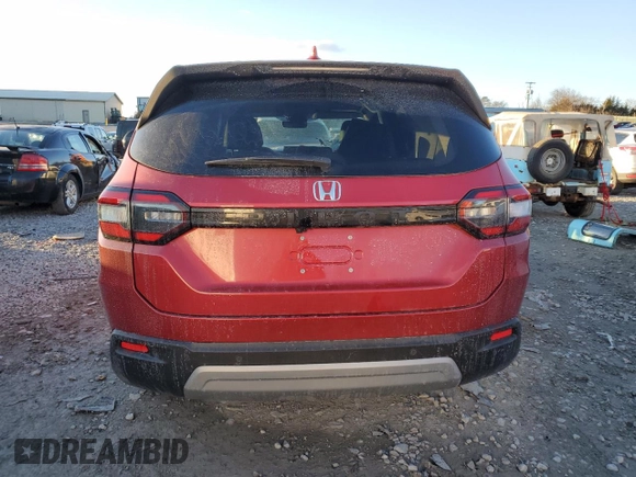 2025 Honda Pilot EX-L with VIN 5FNYG2H40SB017368, listed as a Copart auction lot 46230885 with 890 mi miles and Salvage Title. Bid and sale history available at carsss.com. Image 6.