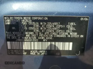 2006 Toyota RAV4 with VIN JTMBD33VX65013503, listed as a Copart auction lot 54956045 with 0 mi miles and Clean Title. Bid and sale history available at carsss.com. Image 14.