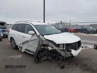 2018 Nissan Pathfinder S with VIN 5N1DR2MM6JC608908, listed as a IAAI auction lot 41360780 with 166,210 mi miles and . Bid and sale history available at DreamBid. Image 1.