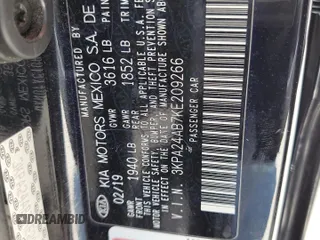 2019 Kia Rio S with VIN 3KPA24AB7KE209266, listed as a Copart auction lot 72054064 with 125,784 mi miles and Non Repairable. Bid and sale history available at DreamBid. Image 13.