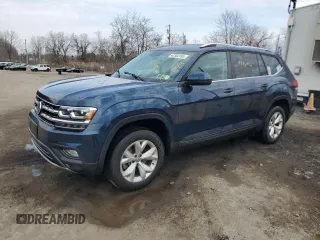 2019 Volkswagen Atlas SE with VIN 1V2LR2CA1KC582113, listed as a Copart auction lot 47350185 with 92,737 mi miles and Salvage title. Bid and sale history available at DreamBid. Image 1.