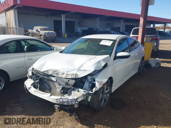 2020 Honda Civic Sedan LX with VIN 2HGFC2F62LH596691, listed as a IAAI auction lot 41507391 with 48,020 mi miles. Bid and sale history available at carsss.com. Image 2.
