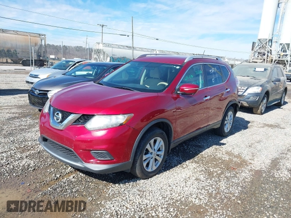 2014 Nissan Rogue S with VIN 5N1AT2MV7EC835365, listed as a IAAI auction lot 41585770 with 128,956 mi miles. Bid and sale history available at carsss.com. Image 2.