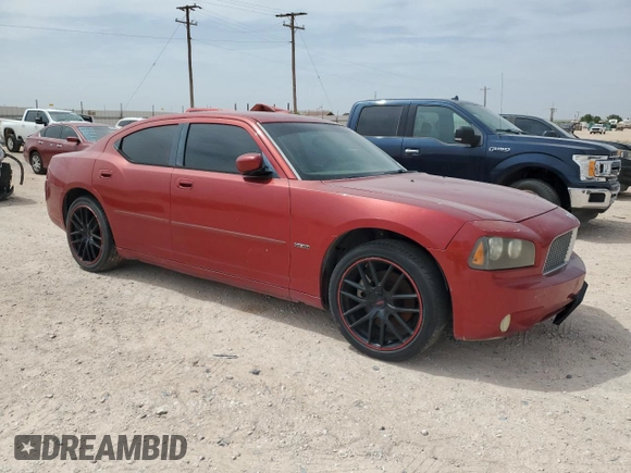 2006 Dodge Charger R/T with VIN 2B3KA53H56H195877, listed as a Copart auction lot 54815945 with 204,993 mi miles and Salvage Title. Bid and sale history available at carsss.com. Image 4.