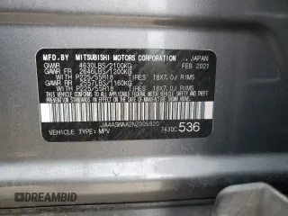2022 Mitsubishi Eclipse Cross SE с VIN JA4ASWAA2NZ005920, выставлен на аукционе Copart как лот 78071994 с пробегом 49 050 миль миль и Чистый • Clean title. История ставок и продаж доступна на DreamBid. Изображение 13.