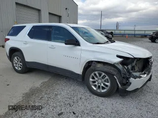 2020 Chevrolet Traverse LS with VIN 1GNEVLKW1LJ275991, listed as a Copart auction lot 71838494 with 98,110 mi miles and Salvage Title. Bid and sale history available at carsss.com. Image 4.