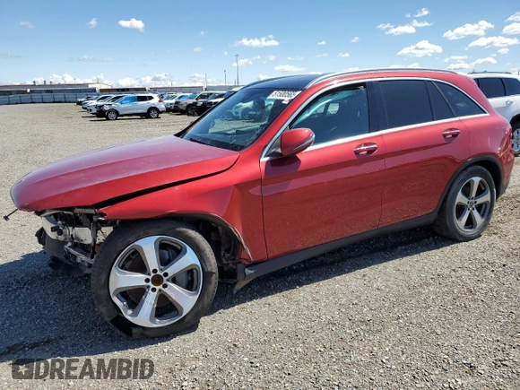 2018 Mercedes-Benz GLC 300 z VIN WDC0G4JB3JV081450, wystawiony jako Copart lot #51500565 z przebiegiem 54 093 mil mil oraz Czysty tytuł • Clean title. Historia ofert i sprzedaży dostępna na DreamBid. Obrazek 1.