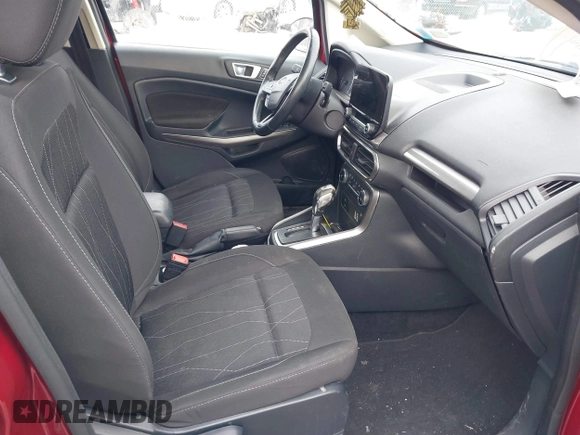 2019 Ford EcoSport SE z VIN MAJ6S3GL4KC296248, wystawiony jako IAAI lot #41630714 z przebiegiem 96 878 mil mil oraz . Historia ofert i sprzedaży dostępna na DreamBid. Obrazek 5.