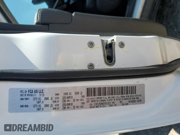 2019 Jeep Cherokee Limited with VIN 1C4PJMDX8KD431319, listed as a Copart auction lot 62177565 with 77,463 mi miles and Salvage title. Bid and sale history available at DreamBid. Image 13.