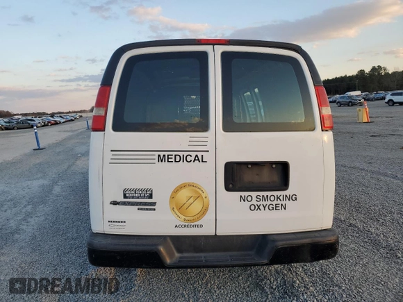 2016 Chevrolet Express Cargo with VIN 1GCWGAFF1G1124774, listed as a Copart auction lot 83574214 with 270,050 mi miles and Salvage title. Bid and sale history available at DreamBid. Image 6.