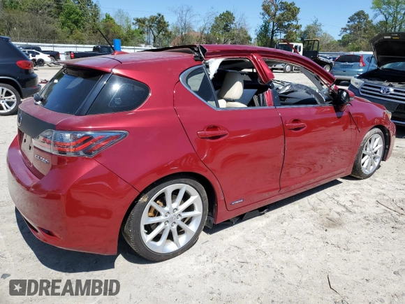 2012 Lexus CT 200h z VIN JTHKD5BH8C2094830, wystawiony jako Copart lot #52310905 z przebiegiem Nie podano mil oraz Czysty tytuł • Clean title. Historia ofert i sprzedaży dostępna na DreamBid. Obrazek 3.