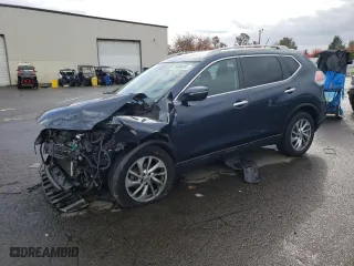 2015 Nissan Rogue SL with VIN 5N1AT2MV7FC821502, listed as a Copart auction lot 74986393 with 95,206 mi miles and Salvage Title. Bid and sale history available at carsss.com. Image 1.