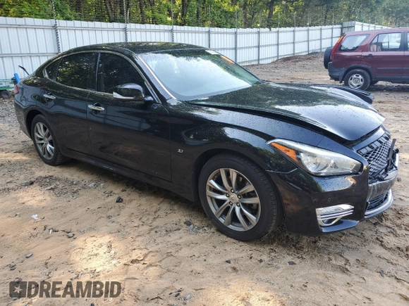 2015 Infiniti Q70 with VIN JN1BY1AP6FM540346, listed as a Copart auction lot 56942445 with 96,962 mi miles and Salvage title. Bid and sale history available at DreamBid. Image 4.