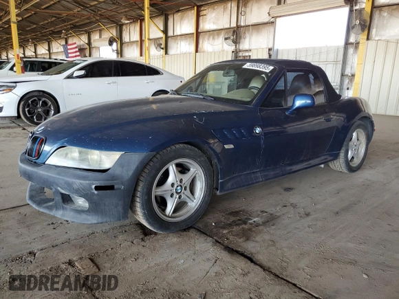 2000 BMW Z3 2.5 with VIN 4USCH9347YLF88222, listed as a Copart auction lot 59898395 with 125,123 mi miles and Clean title. Bid and sale history available at DreamBid. Image 1.
