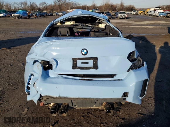 2024 BMW M2 with VIN 3MF13DM08R8D95395, listed as a Copart auction lot 85391664 with 0 mi miles and Salvage Title. Bid and sale history available at carsss.com. Image 6.