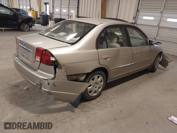 2001 Honda Civic EX with VIN 2HGES26721H540996, listed as a IAAI auction lot 41101380 with 188,415 mi miles. Bid and sale history available at carsss.com. Image 4.