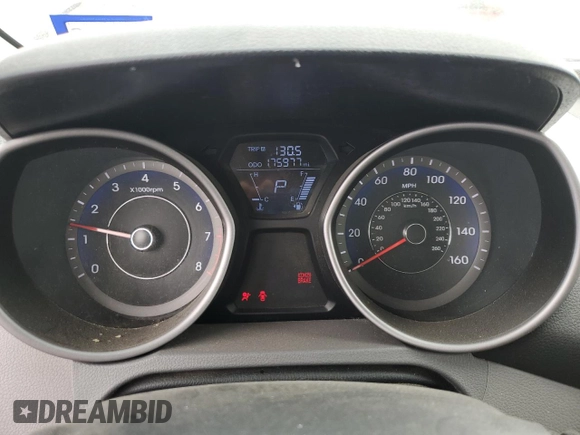 2013 Hyundai Elantra GLS with VIN KMHDH4AE8DU964979, listed as a Copart auction lot 53280055 with 175,977 mi miles and Salvage title. Bid and sale history available at DreamBid. Image 9.