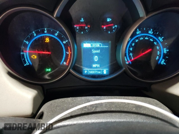 2015 Chevrolet Cruze LS with VIN 1G1PA5SG3F7136487, listed as a Copart auction lot 57043565 with 140,071 mi miles and Clean Title. Bid and sale history available at DreamBid. Image 9.