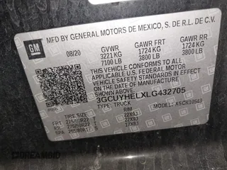 2020 Chevrolet Silverado 1500 High Country with VIN 3GCUYHELXLG432705, listed as a IAAI auction lot 41250140 with 59,955 mi miles. Bid and sale history available at carsss.com. Image 9.