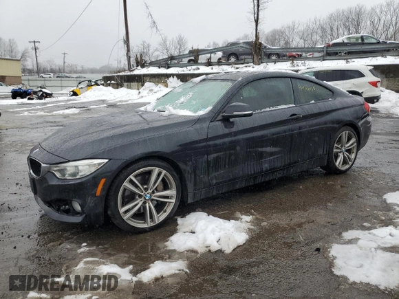 2014 BMW 4 Series 435i with VIN WBA3R1C51EK192909, listed as a Copart auction lot 44700155 with 104,506 mi miles and Salvage Title. Bid and sale history available at carsss.com. Image 1.