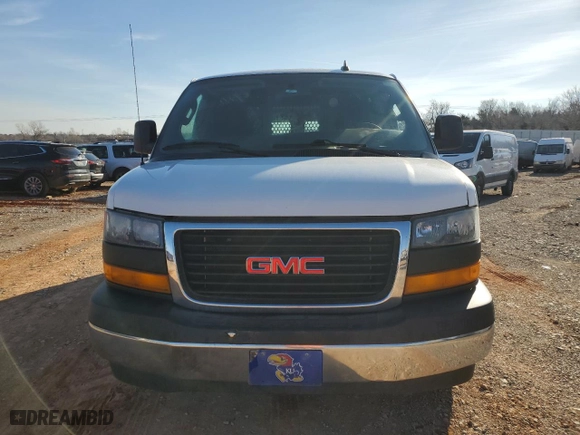 2021 GMC Savana Cargo Van with VIN 1GTW7AFP7M1237424, listed as a Copart auction lot 44988715 with 0 mi miles and Salvage Title. Bid and sale history available at carsss.com. Image 5.