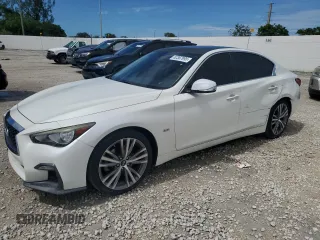 2018 Infiniti Q50 Luxe with VIN JN1EV7AP3JM354927, listed as a Copart auction lot 62367995 with 94,616 mi miles and Salvage title. Bid and sale history available at DreamBid. Image 1.