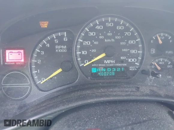 2001 Chevrolet Tahoe LS z VIN 1GNEC13T51R154488, wystawiony jako IAAI lot #41519004 z przebiegiem 400 208 mil mil oraz . Historia ofert i sprzedaży dostępna na DreamBid. Obrazek 7.