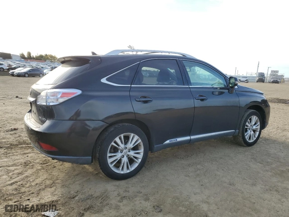 2011 Lexus RX 450h with VIN JTJBC1BA5B2417887, listed as a Copart auction lot 45106875 with 239,808 mi miles and Salvage Title. Bid and sale history available at carsss.com. Image 3.