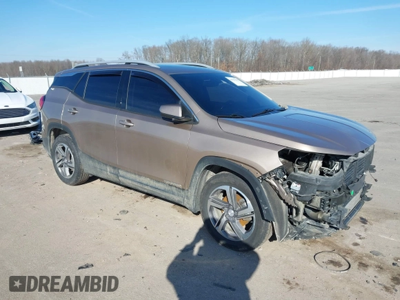 2018 GMC Terrain SLT with VIN 3GKALPEV7JL253429, listed as a IAAI auction lot 41527332 with 118,996 mi miles and . Bid and sale history available at carsss.com. Image 1.