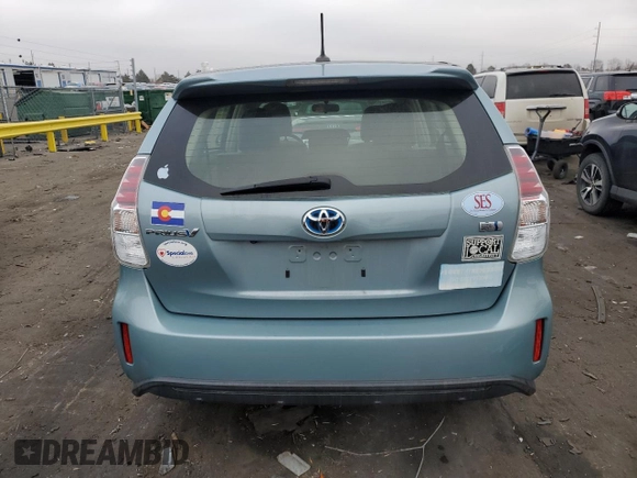 2015 Toyota Prius Two with VIN JTDZN3EU2FJ027161, listed as a Copart auction lot 43816315 with 95,187 mi miles and Salvage Title. Bid and sale history available at DreamBid. Image 6.