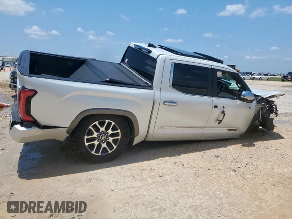 2024 Toyota Tundra 1794 Edition with VIN 5TFMC5DB7RX072710, listed as a Copart auction lot 57221845 with 18,763 mi miles and Clean title. Bid and sale history available at DreamBid. Image 3.