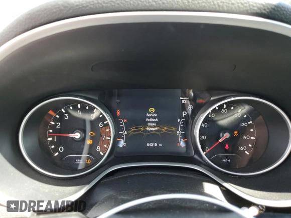 2019 Jeep Compass High Altitude with VIN 3C4NJDCB6KT843245, listed as a Copart auction lot 56303584 with 54,319 mi miles and Salvage title. Bid and sale history available at DreamBid. Image 9.