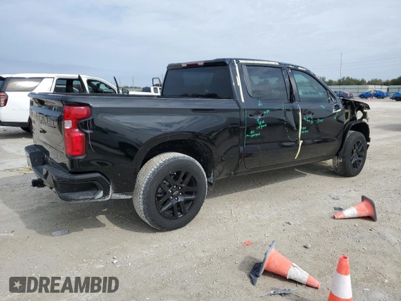 2023 Chevrolet Silverado 1500 RST with VIN 3GCUDEE80PG114796, listed as a Copart auction lot 87941025 with 7,454 mi miles and Salvage Title. Bid and sale history available at carsss.com. Image 3.