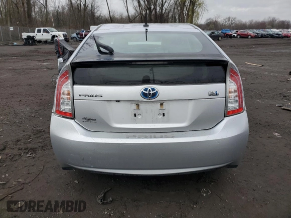 2012 Toyota Prius One with VIN JTDKN3DU6C5444631, listed as a Copart auction lot 52697135 with 179,445 mi miles and Salvage Title. Bid and sale history available at carsss.com. Image 6.