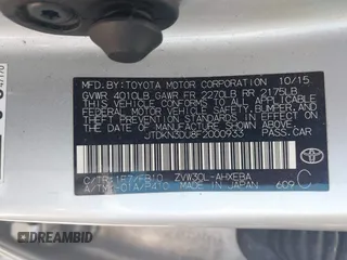 2015 Toyota Prius Four with VIN JTDKN3DU8F2000933, listed as a IAAI auction lot 42113155 with 212,443 mi miles and . Bid and sale history available at DreamBid. Image 9.