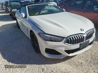 2020 BMW 8 Series 840i with VIN WBADZ4C09LCE18957, listed as a Copart auction lot 62238762 with 0 mi miles. Bid and sale history available at carsss.com. Image 1.
