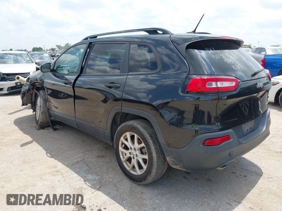2016 Jeep Cherokee Sport with VIN 1C4PJLAB5GW297349, listed as a IAAI auction lot 42367544 with 142,930 mi miles and . Bid and sale history available at DreamBid. Image 3.