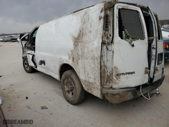 2004 GMC Savana Cargo Van with VIN 1GTFG15X541139395, listed as a Copart auction lot 49106595 with 0 mi miles and Salvage Title. Bid and sale history available at carsss.com. Image 2.