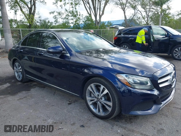 2018 Mercedes-Benz C 300 with VIN WDDWF4JB2JR345906, listed as a IAAI auction lot 41933916 with 56,290 mi miles and . Bid and sale history available at carsss.com. Image 1.
