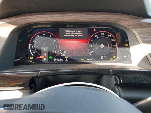 2024 Volkswagen Atlas SEL Premium R-Line with VIN 1V2FR2CA9RC520336, listed as a Copart auction lot 52252065 with 16,900 mi miles and Salvage title. Bid and sale history available at DreamBid. Image 9.